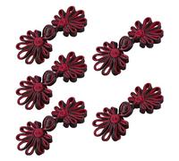 KANGQL Cheongsam Buttons, 5 Pairs Chinese Knots Frog Buttons Cheongsam Buttons Chinese Closure Buttons Chinese Closure Sewing Buttons Fasteners, Black Date
