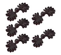 KANGQL Cheongsam Buttons, 5 Pairs Chinese Knots Frog Buttons Cheongsam Buttons Chinese Closure Buttons Chinese Closure Sewing Buttons Fasteners, Black