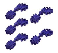 KANGQL Cheongsam Buttons, 5 Pairs Chinese Knots Frog Buttons Cheongsam Buttons Chinese Closure Buttons Chinese Closure Sewing Buttons Fasteners, Royal Blue