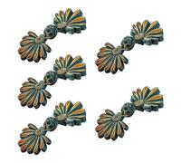 KANGQL Cheongsam Buttons, 5 Pairs Chinese Knots Frog Buttons Cheongsam Buttons Chinese Closure Buttons Chinese Closure Sewing Buttons Fasteners, Dark Green Gold