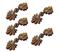 KANGQL Cheongsam Buttons, 5 Pairs Chinese Knots Frog Buttons Cheongsam Buttons Chinese Closure Buttons Chinese Closure Sewing Buttons Fasteners, Coffee Gold