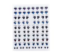 KANGQL Eye Stickers, Cartoon Eyes Stickers Water Decals Anime Figurine Dolls Eye Paster for Accessories 4-Cavity Clay Mold