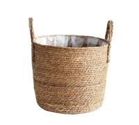 KANGQL Flower Pots Basket, Wicker Plant Basket with Handles Basket Flowerpot Planter Woven Rattan Plant Pot Straw Planter Grocery Toy Storage,XXXL