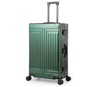 KANGSHILU All Aluminum Magnesium Carry On Luggage，Cut from Whole Aluminum Sheet，22x14x9 Airline Approved ，（3rd Generation，Premium Magnesium Metal zipperless suitcase ）, green, 28inch, All Aluminum