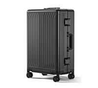 KANGSHILU Aluminum Carry On Luggage, Silver Full Metal Shell TSA Approved Lock 360°Spinner Wheels Crush Resistant Burst Proof Hard Shell Luggage for Business Travel., Black, Carry on 20inch, Luggage