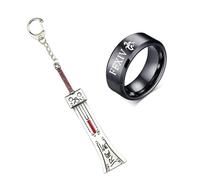 KANGSHUN Cosplay Final Fantasy VII 7 Crisis Core Metal Key Chain Charm Game Accessory, Black C, 3 cm