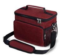 KANGSIT Large Lunch Bag, 10L Insulated Lunch Box Soft Cooler Cooling Tote for Adult Men Women (Red)