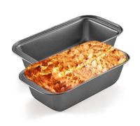 KANGSIT Loaf Tins Set of 2, Non Stick Carbon Steel Bread Tins and Loaf Pans for Baking Baking Flawless Cakes, Loaves, and Banana Bread 25 x 13 x 6 cm
