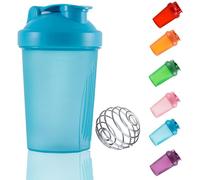 KANGSIT Protein Shaker Bottle 400ml with Stainless Steel Wire Ball, Leakproof, BPA-Free & Dishwasher Safe, Mix Protein Powder, Pre-Workout & Shakes Smoothly for Gym, Running & Sports