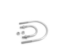 kangsiyu 1/2pcs 304 Stainless Steel U-Screw U-Bolt U-Clip U-Extension Screw/Fixing Clip Riding Clip(2set M6x33x53)