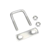 kangsiyu 1/2pcs M6 M8 M10 304 Stainless Steel Square Clamp U-bolt Right Angle Screw Clamp U-clamp Square Clamp Right Angle U-bolt(M10X70X200-1set)