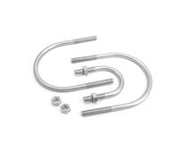 kangsiyu 1/2set M6 M8 304 Stainless Steel U-shaped Buckle Bolt U-shaped Screw Pipe Clamp U-clip Fillet U-clip With Baffle Nut Combination(M6x33x53mm 2set)