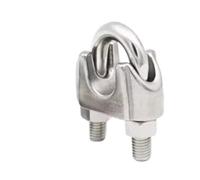 kangsiyu 1/4/10PC Silver A2 Stainless Steel U-Bolt Type Wire Rope Clip M2 M3 M4 M5 M6 M8 M10 M12mm Clamp Bolt Household Hardware Working(1pcs,M10)