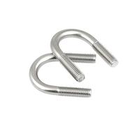 kangsiyu 10pcs DIN3570 Stainless Steel U-shaped Tube Clamp U-bolts M6*8 10 12 14 16 18 20 22 25 27 33 38 42 45 48 51/57 60-133(M6x33)