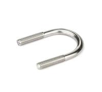 kangsiyu 1pcs M6 M8 M10 M12 304 A2 Stainless Steel U Type Shape Hoop Pipe Tube Clip Strap Clasp Clamp Screw Bolt U-screw U-bolt(M8x161mm)