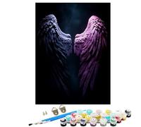 KANGSONGWENJIAJU Paint by Numbers for Adults Wing, DIY Painting Angel Paint by Numbers for Children Beginners, Oil Paintings Crafts Adults Hobbies for Women Gifts, Home Wall Decor 40x54inch KSWWK991