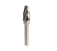 KangTeer 1/4" Shank Aluminum Carbide Burr Bit,Coarse Tooth Single Cut Rotary File,Tungsten Steel Cutter for Die Grinder, Metal Carving & Engraving