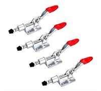 KangTeer Mini Push Pull Toggle Clamp 4Pcs Capacity 45Kg/99Lbs 16mm Plunger Stroke Antislip Quick Release Toggle Clamp 301AM