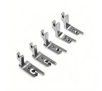 KangTeer Sewing Rolled Hemmer Foot 5Pcs Rolled Double Fold Hem Presser Foot Replacement Compatible with High-Shank, Single-Needle Industrial Home Sewing Machine
