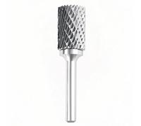 KangTeer Tungsten Carbide Burr 1/4" Shank 5/8" Tip Cylinder Shape Double Cut Rotary File Cutting Burrs Tool Die Grinder Bits for Wood Metal Iron Steel ((1/4x16mm) A)