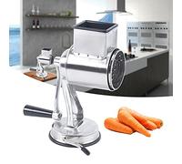 kangten Cheese Grater, Manual Vegetable Grater with 5 Drum Blades, Stainless Steel Drum Grater, Vegetable Cutter for Cheese, Cucumbers, Carrots, Nuts