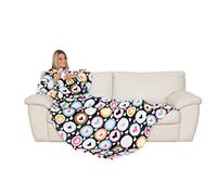 Kanguru Deluxe Soul, fluffy blanket, blanket with sleeves with Kangaroo pocket, gifts for women, snuggle blanket, Multi-Colour, 140x210 cm