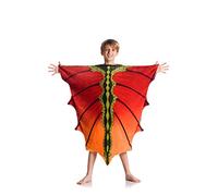 Kanguru Dragon Wearable Kids, Super Soft, Cozy, fluffy, Warm, Fleece Blanket Microfiber, Polyester, color Red, Orange, Blue, Green, for Children 5-12 years Size 90 x 100 cm
