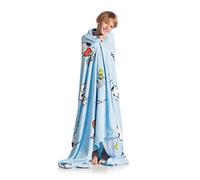 Kanguru Plaid, fleece, soft, throws for sofas, blanket for bed, ideas, snoopy gifts, kids bedroom accessories, Light Blue, Size 130 x 170 cm, Polyester, Single