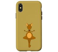 Kanguru, Funny kangaroo yoga zen meditation guru Australia Case for iPhone X/XS