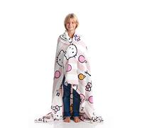 Kanguru Hello Kitty Fleece Blanket - Official Sanrio Soft & Fluffy Pink Throw for Kids, Girls & Women - Warm Sofa Blanket, Kawaii Bedroom Decor & Gift Idea - 130×170 cm (51×67 in)
