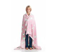 Kanguru Unicorn Glow in The Dark, Super fluffy, Cozy, Fluffy, Warm, Throw Fleece Blanket Microfiber for Sofa, Bedroom, Couch, Travel, Kids, Polyester, Pink, 130 x 150 cm
