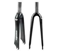 KANGXYSQ Carbon Fiber BMX Fork C Brake Rigid Fork 14/16/18/20/22 Inch Folding Bike Rigid Fork Carbon 28.6mm Straight Steerer Threadless Forks QR 9X100mm Bikes Hard Fork(Gloss,20"-74mm)