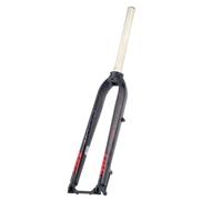 KANGXYSQ Universal 26" 27.5" 29" Mountain Bikes Rigid Fork 1-1/8” Straight Bike Fork Disc Brake Superlight Aluminum Alloy Bike Hard Forks Quick Release 9 * 100mm(Matte Black Red,26in)