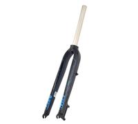 KANGXYSQ Universal 26" 27.5" 29" Mountain Bikes Rigid Fork 1-1/8” Straight Bike Fork Disc Brake Superlight Aluminum Alloy Bike Hard Forks Quick Release 9 * 100mm(Matte Black Blue,27.5in)
