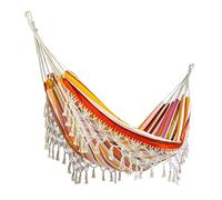 KANGYEBAIHUODIAN 2 Person Hammock Large Brazilian Macrame Fringe Double Deluxe Hammock Swing Net Chair Fit For Out/Indoo(02)