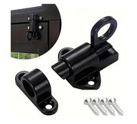 KANGYEBAIHUODIAN Fit for Aluminum Alloy Automatic Spring Latch Solid Aluminum Door and Window Latch Door Bolt Steel Window Spring Aircraft Latch Push(Black)