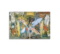 KANGZENG Diego Rivera Painter Works (Man at The Crossroads) Art Posters Wall Art Canvas Living Room Bedroom Decor Artworks 24x36inch(60x90cm)