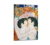 KANGZENG Gustav Klimt Painter Works (Mother Love Twin Baby) Art Posters Canvas Wall Art Picture Prints Hanging Photo Idea Decor Homes Artworks 08x12inch(20x30cm)