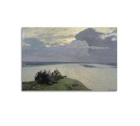 KANGZENG Isaac Levitan Painter Works (Over Eternal Peace) Art Posters Canvas Wall Art Scroll Picture Print Living Room Walls Decor Homes 12x18inch(30x45cm)