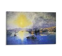 KANGZENG Ivan Aivazovsky Painter Works (Constantinople Sunset) Art Posters Home Decor Wall Art Hanging Picture Print Bedroom Decorative Room Aesthetic 24x36inch(60x90cm)