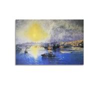 KANGZENG Ivan Aivazovsky Painter Works (Constantinople Sunset) Art Posters Wall Art Canvas Prints Hanging Picture Home Decors Idea 08x12inch(20x30cm)