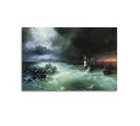 KANGZENG Ivan Aivazovsky Painter Works (Passage of The Jews through The Red Sea) Art Posters Art Canvas Decor Wall Print Photo Home Modern Decoratives 20x30inch(50x75cm)