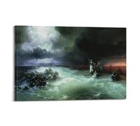KANGZENG Ivan Aivazovsky Painter Works (Passage of The Jews through The Red Sea) Art Posters Decorative Painting Canvas Wall Art Living Rooms Bedroom 16x24inch(40x60cm)