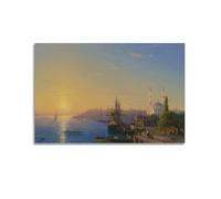 KANGZENG Ivan Aivazovsky Painter Works (View of Constantinople And The Bosphorus) Art Posters Canvas Wall Art Decorative Picture Prints Modern Decor 16x24inch(40x60cm)