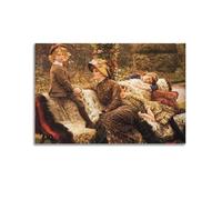 KANGZENG James Tissot Painter Works (The Garden Bench) Art Posters Picture Canvas Wall Paint Arts Decor Modern Home Artworks 16x24inch(40x60cm)