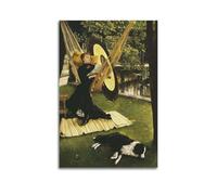 KANGZENG James Tissot Painter Works (The Hammock) Art Posters Wall Art Scroll Canvas Picture Living Room Decor Home 08x12inch(20x30cm)