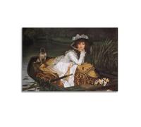 KANGZENG James Tissot Painter Works (Young Lady in A Boat) Art Posters Canvas Wall Art Decorative Picture Prints Modern Decor 20x30inch(50x75cm)