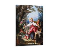 KANGZENG Jean-Honoré Fragonard Painter Works (Blind Man's Bluff) Art Posters Wall Art Picture Canvas Prints Bedroom Living Room Decor 12x18inch(30x45cm)