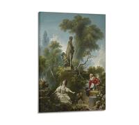 KANGZENG Jean-Honoré Fragonard Painter Works (The Secret Meeting) Art Posters Picture Print Wall Art Canvas Artworks Room Aesthetic 08x12inch(20x30cm)