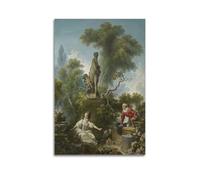 KANGZENG Jean-Honoré Fragonard Painter Works (The Secret Meeting) Art Posters Wall Art Canvas Living Room Bedroom Decor Artworks 16x24inch(40x60cm)